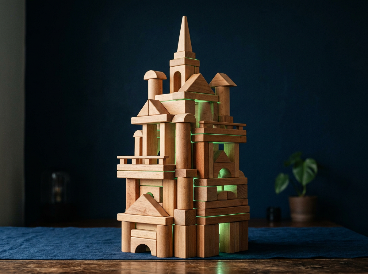 Eco-friendly wooden building blocks